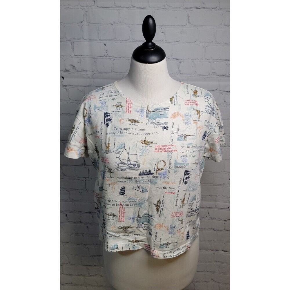 Vintage Ruff Hewn Petite Women's Western Theme Shirt size PM